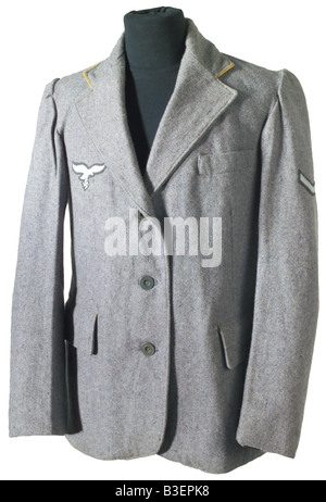military, uniforms, Germany, Air Force, uniform of female auxiliaries, 1944, Wehrmacht, 20th century, , Stock Photo