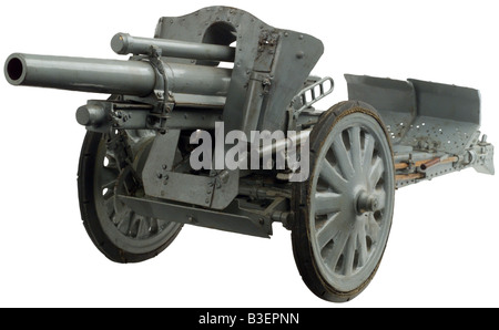 Light field howitzer of 10.5 cm (known as FH 18), mounted on a tank and ...