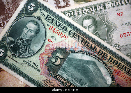 50 Bolivianos Cincuenta Bank notes from Bolivia Stock Photo