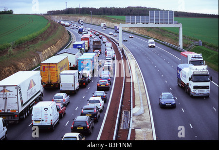 traffic motorway m1 a1 leeds jam yorkshire rain junction england alamy queuing nottingham near congestion