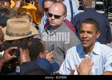 Detroit Michigan Barack Obama at a Labor Day rally in support of his Presidential campaign