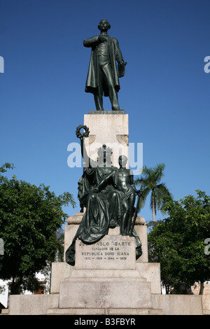 Monument to Juan Pablo Duarte in the Zona Colonial of Santo Domingo, Dominican Republic Stock Photo