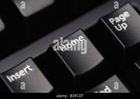 Computer Keyboard Close Up Showing the Home Key Stock Photo