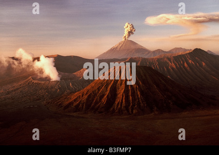 Sunrise over mountains in Bromo area Stock Photo - Alamy