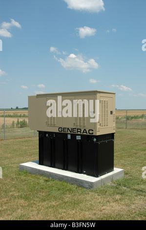 Emergency Power Generator to provide backup power in case of power failure. Stock Photo