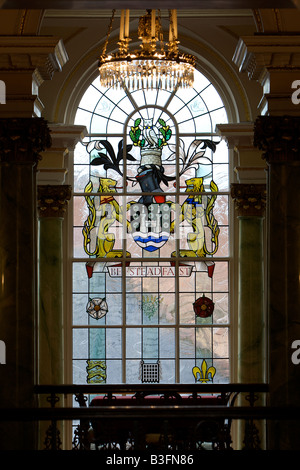 The Peace Window, Doncaster Mansion House Stock Photo