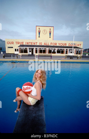 BUTLINS 50 YEARS THE BUTLINS MOTTO OUR TRUE INTENT IS ALL FOR YOUR DELIGHT Stock Photo