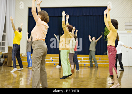 Yoga exercises in Riga Latvia Stock Photo