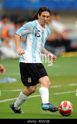 Lionel Messi in the 2008 Olympic soccer tournament Stock Photo - Alamy