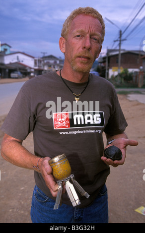 American cluster bombs cleaned up from northern Laos, legacy of the Vietnam War. Stock Photo