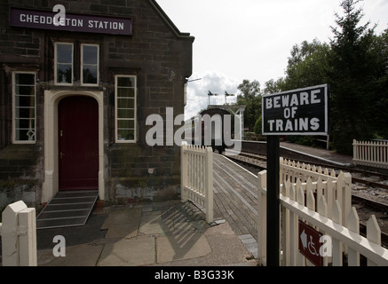Cheddleton station on the Churnet Valley railway Staffordshire Stock Photo