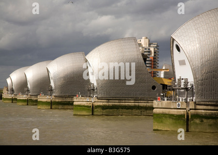 River Thames Barrier flood defence protects the capital city from ...