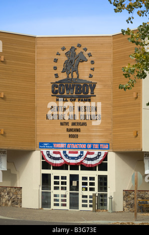 Cowboy Hall of Fame has exhibits on cowboys ranching rodeo Native American and Western lifestyles in Medora North Dakota Stock Photo