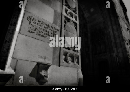 Collection of historical rocks and bricks. Facade of the Chicago ...