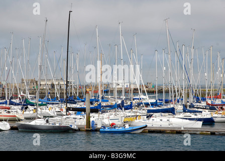 Howth plaisance harbour Irish sea Co Dublin Ireland Stock Photo