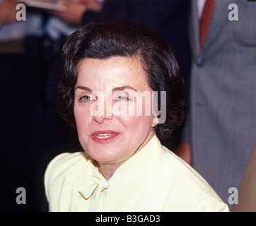 Mayor Dianne Feinstein in her office in City Hall San Francisco California 1984 now a US Senator Stock Photo