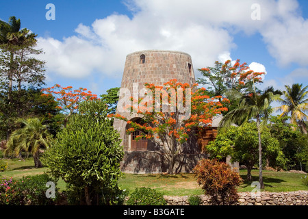 Sugar Mill converted cottage in Nevis in the Caribbean Stock Photo