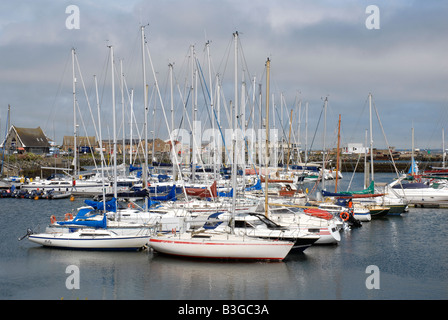 Howth plaisance harbour Irish sea Co Dublin Ireland Stock Photo