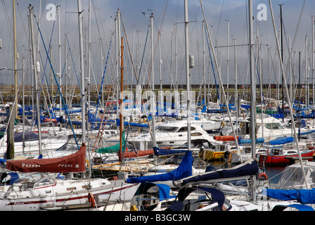 Howth plaisance harbour Irish sea Co Dublin Ireland Stock Photo