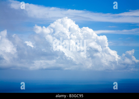 Cumulous Clouds taken from aircraft at 2000 feet Stock Photo