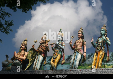 Vishnu avatar statues , Sri Srinivasa Perumal Temple , Singapore , South East Asia Stock Photo