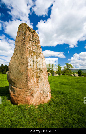 England Cumbria Little Salkeld Long Meg and her daughters one of the finest stone circles to be found in the north of England Stock Photo
