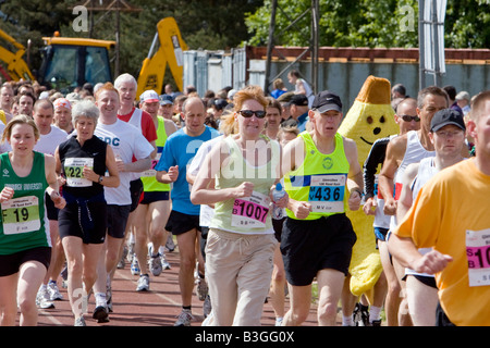 Competitors in Glenrothes Road Running Festival 10k race, Fife, Scotland Stock Photo