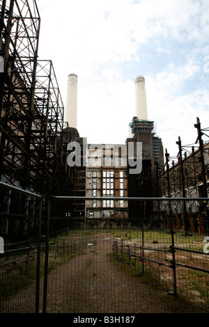 Hollow cavity inside the Battersea Power Station, Nine Elms, London Stock Photo