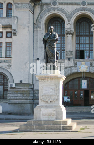 The statue of Roman poet Publius Ovidius Naso (Ovid) in Constanta, Romania Stock Photo
