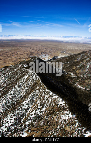 Aerial scenic of Sangre De Cristo Mountains Colorado United States Stock Photo