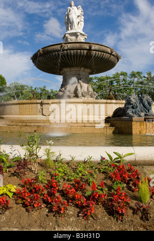 The main fountain in Aix en Provence France Stock Photo
