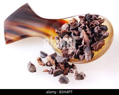Cacao Nibs - superfood - an anti-oxidant and with neurotransmitters Stock Photo