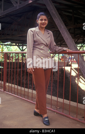 Young Nicaraguan woman tour guide in Managua, Nicaragua Stock Photo