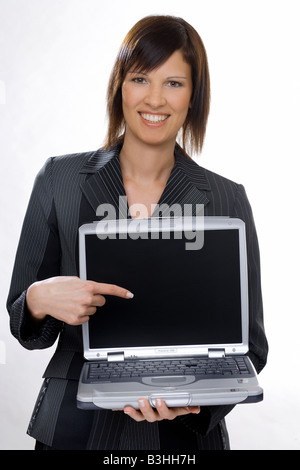 Woman with notebook Stock Photo