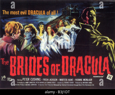 THE BRIDES OF DRACULA  Poster for 1960 U-I film with Peter Cushing Stock Photo