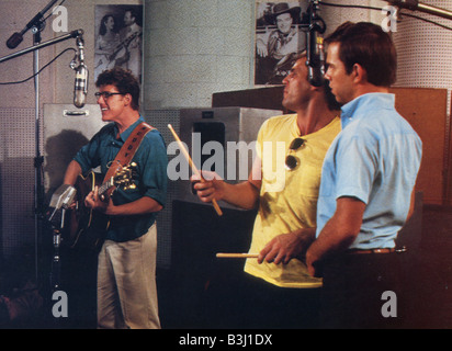 THE BUDDY HOLLY STORY 1978 Columbia film with Gary Busey at left Stock Photo