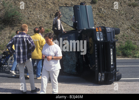 a road accident in France Stock Photo