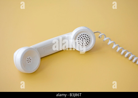 telephone receiver off the hook Stock Photo