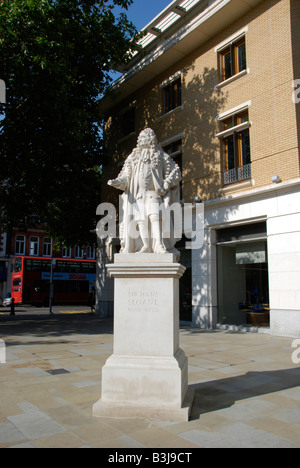 Sir Hans Sloane statue in Duke of York Square King's Road Chelsea London England Stock Photo