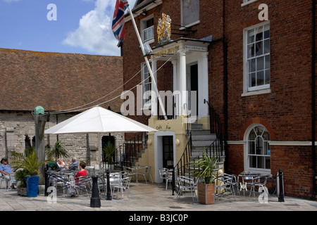 Custom House Cafe at Poole Quay, Dorset, UK Stock Photo