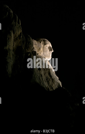 George Washington head-Mt. Rushmore Stock Photo
