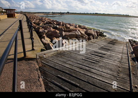 Wooden slipway at Hampton in Kent Stock Photo