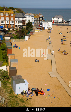 The beach and harbour at Broadstairs in Kent Stock Photo