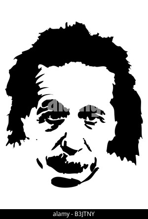 Illustration of Albert Einstein Stock Photo