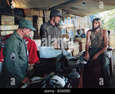 KELLY'S HEROES 1970 MGM film with Clint Eastwood centre and Donald Sutherland at right Stock Photo