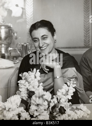 INDIRA GANDHI Indian politician 1917 to 1984, daughter of Nehru Stock Photo