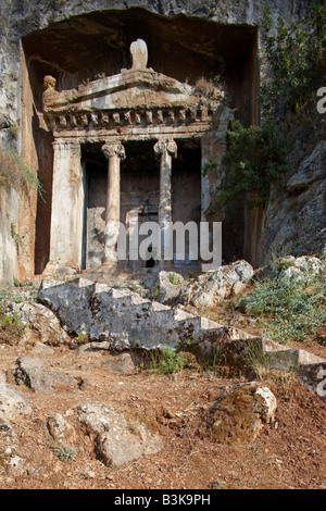 Tomb Of Amyntas - Rock-cut Temple-type Ancient Lycian Tomb Located On ...