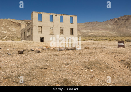 Ruins in Rhyolite, Nevada, USA. Stock Photo