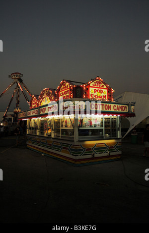 Concession stand near a midway at State Fair. Stock Photo