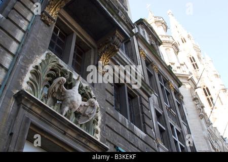 Smart formal and expensive restaurant ' La Maison du Cynge' located at 9 Grand Place in Brussels Belgium Stock Photo